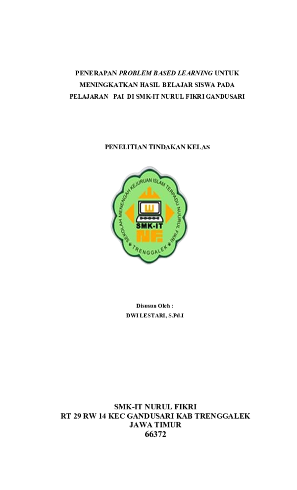 (PDF) PENERAPAN PROBLEM BASED LEARNING PAI Kelas XII