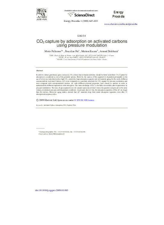 (PDF) CO2 capture by adsorption on activated carbons using pressure ...