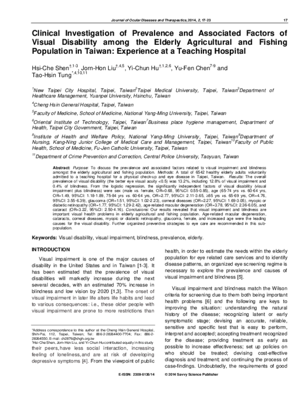(PDF) Clinical Investigation of Prevalence and Associated Factors of ...