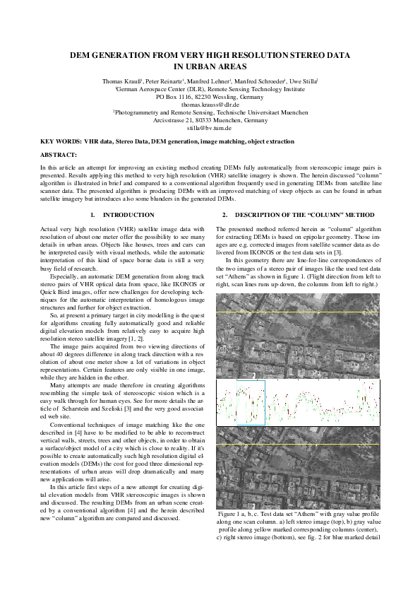 (PDF) 2005: DEM generation from very high resolution stereo satellite ...