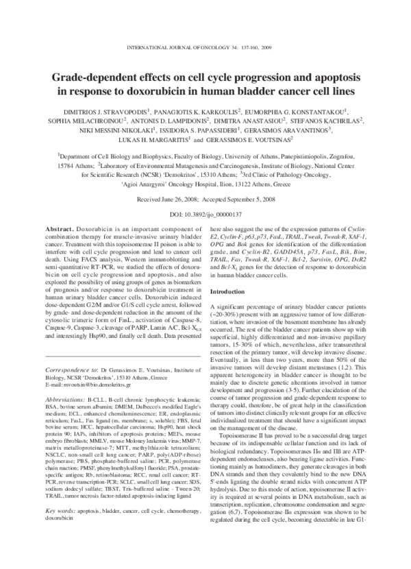 (PDF) Grade-dependent effects on cell cycle progression and apoptosis ...