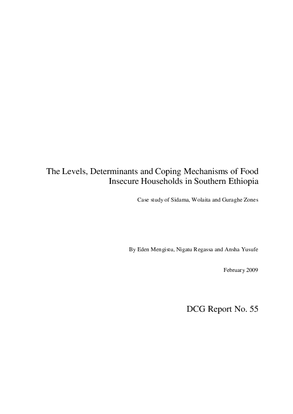 (PDF) The Levels, Determinants and Coping Mechanisms of Food Insecure ...