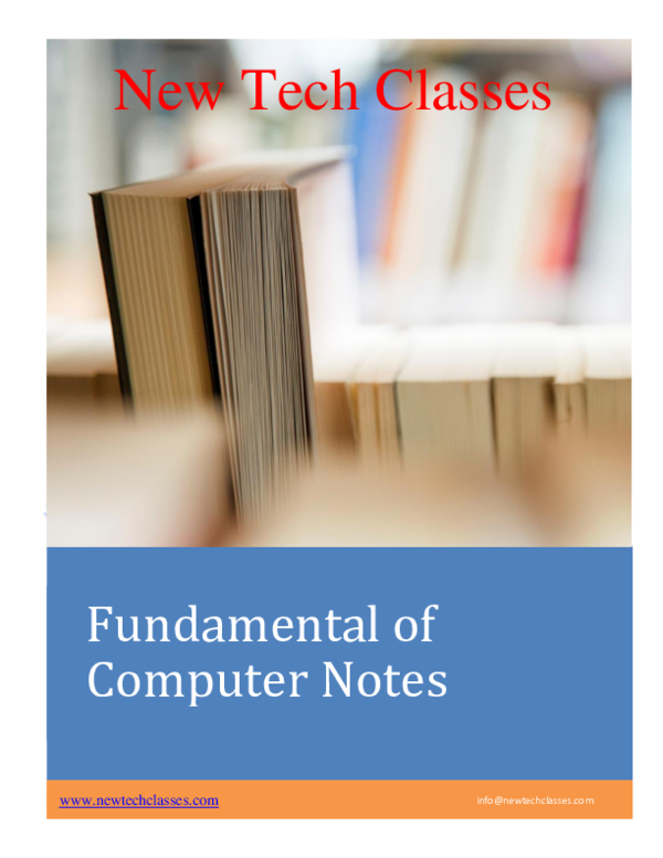 (PDF) Fundamental of Computer Notes