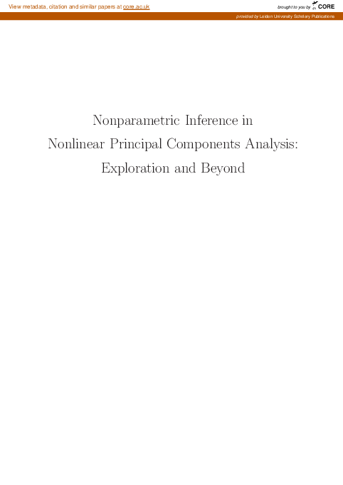 (PDF) Nonparametric inference in nonlinear principal components ...