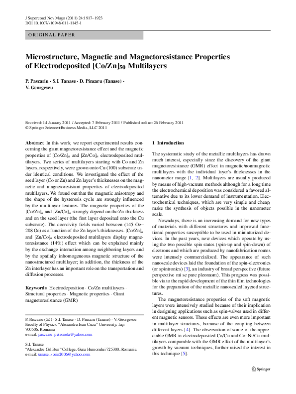 (PDF) Microstructure, Magnetic and Magnetoresistance Properties of ...
