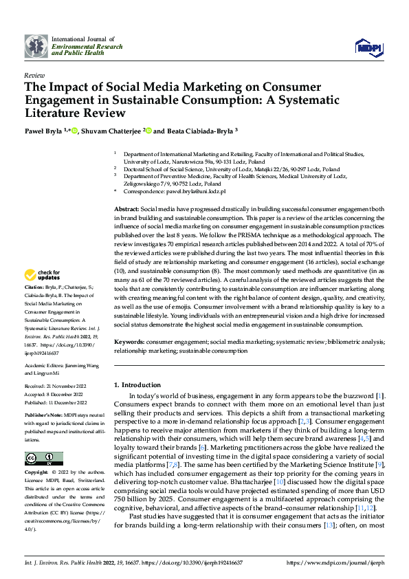 (PDF) The Impact of Social Media Marketing on Consumer Engagement in ...