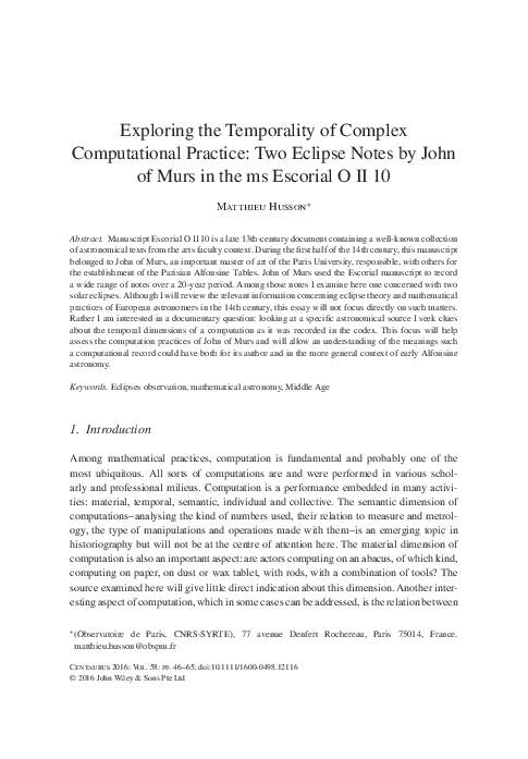 (PDF) Exploring the Temporality of Complex Computational Practice: Two ...