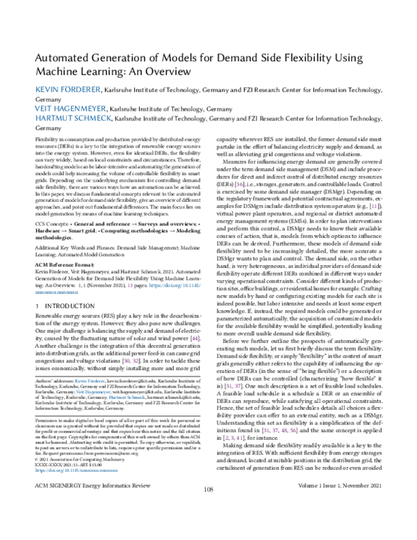 (PDF) Automated generation of models for demand side flexibility using ...