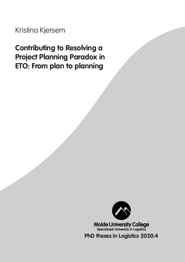 (PDF) Contributing to Resolving a Project Planning Paradox in ETO: From ...