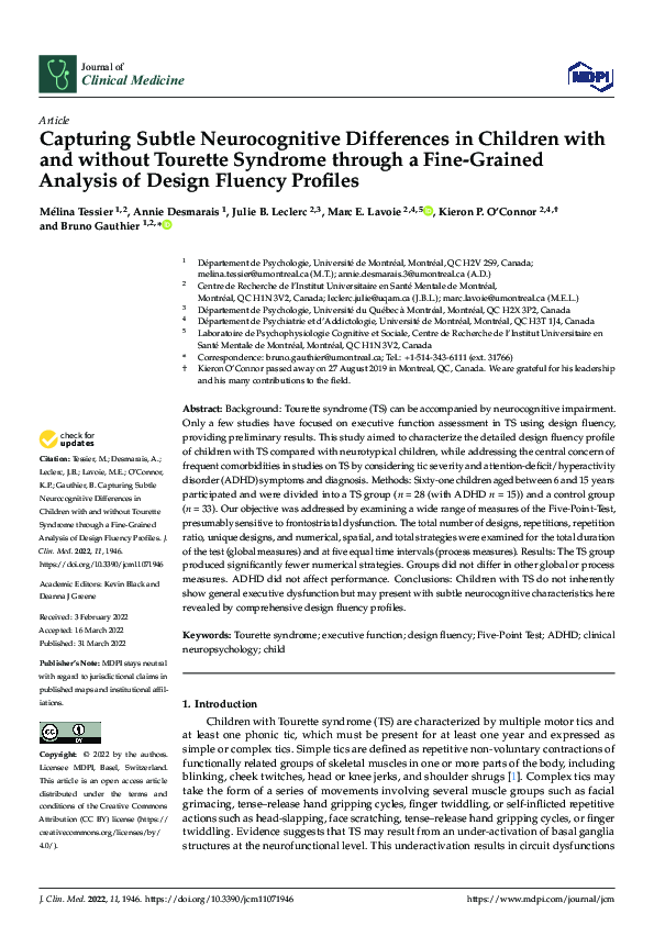 (PDF) Capturing Subtle Neurocognitive Differences in Children with and ...