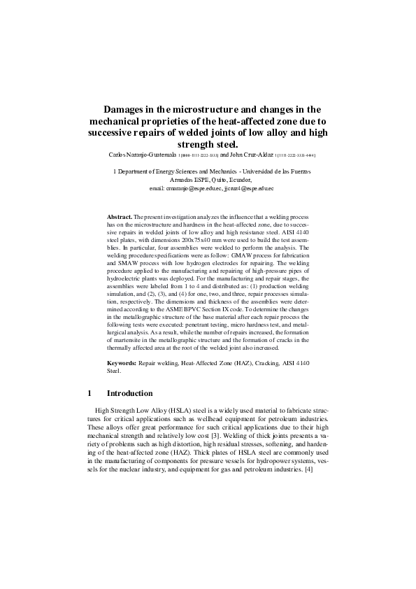 (PDF) Microstructure Damages and Changes on Mechanical Properties of ...