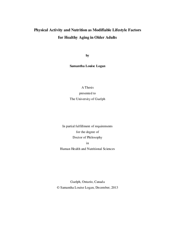 (PDF) Physical Activity and Nutrition as Modifiable Lifestyle Factors ...