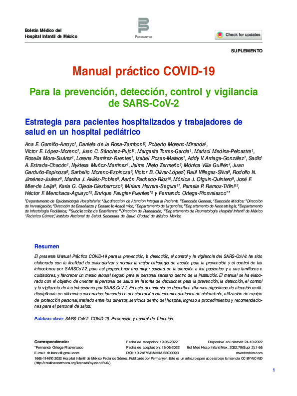 (PDF) Manual práctico COVID-19 Para la prevención, detección, control y ...