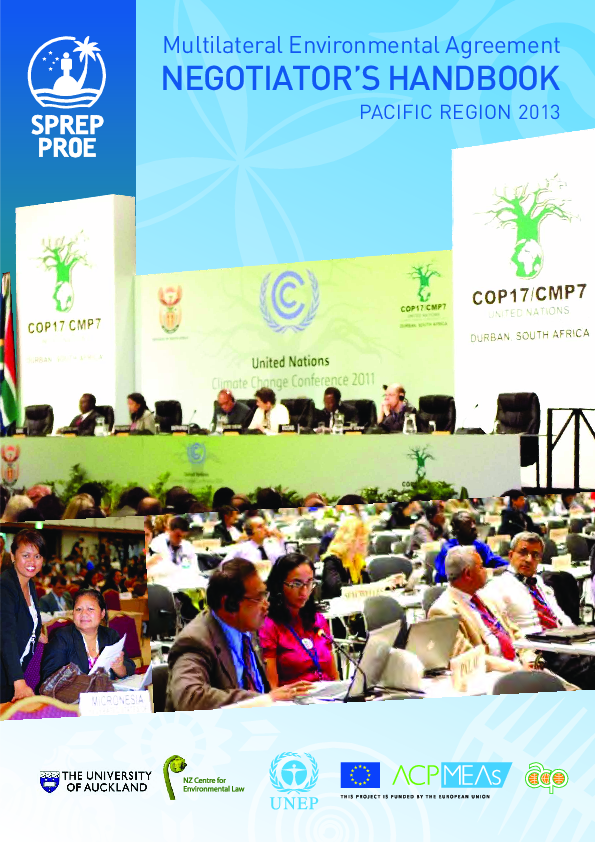 (PDF) Multilateral Environmental Agreement Negotiator’s Handbook ...