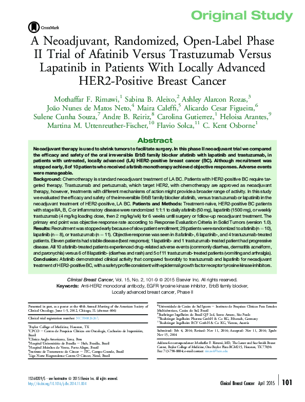 (PDF) A Neoadjuvant, Randomized, Open-Label Phase II Trial of Afatinib ...