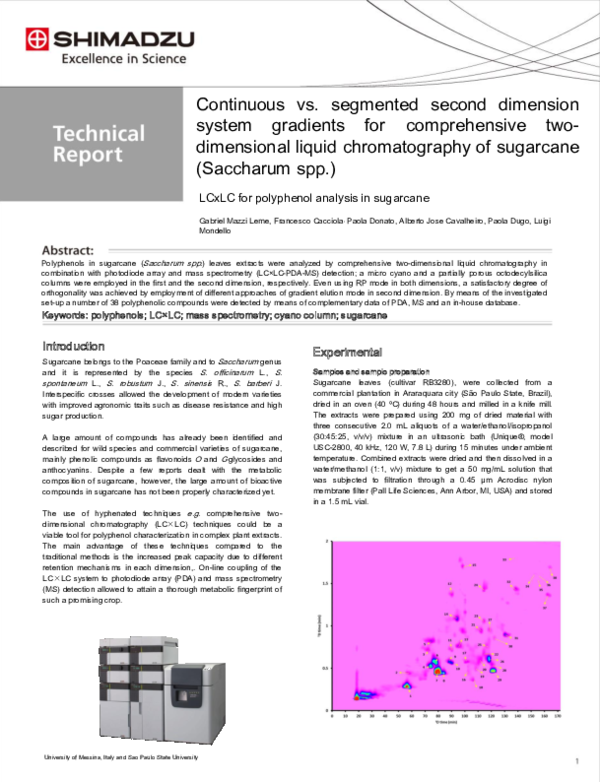 (PDF) Continuous vs. segmented second-dimension system gradients for ...