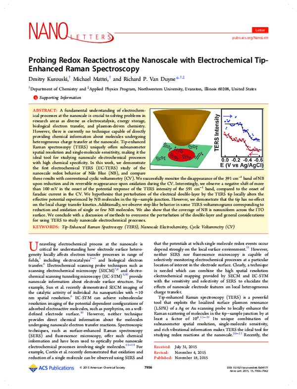 (PDF) Probing Redox Reactions at the Nanoscale with Electrochemical Tip ...