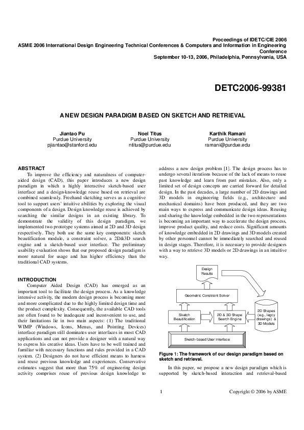 (PDF) A New Design Paradigm Based on Sketch and Retrieval