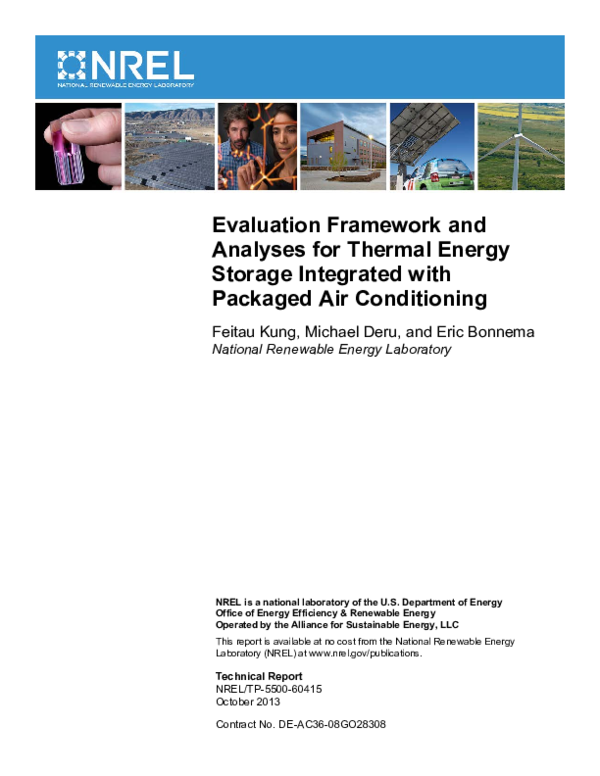 (PDF) Evaluation Framework and Analyses for Thermal Energy Storage ...