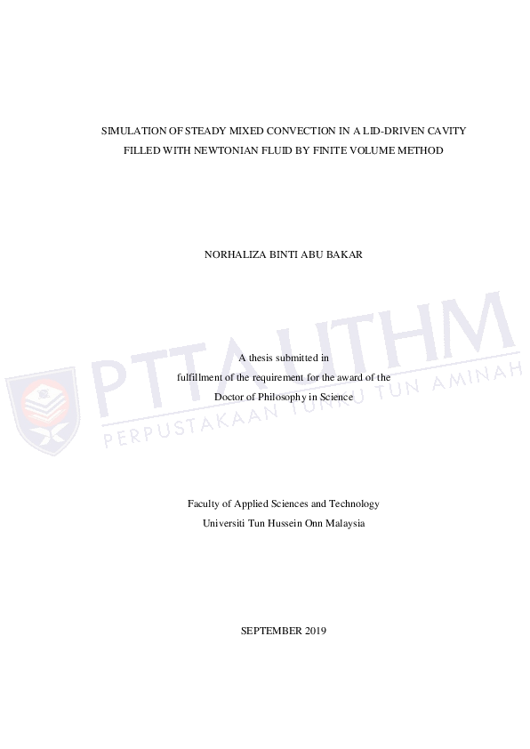 (PDF) Simulation of steady mixed convection in a lid-driven cavity ...
