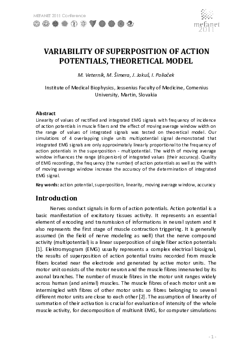 (PDF) Variability of Superposition of Action Potentials, Theoretical Model
