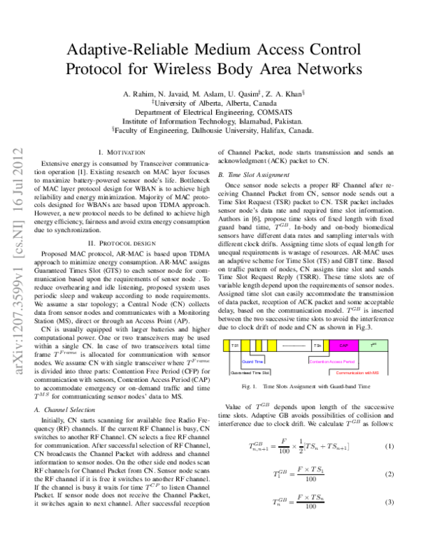 (PDF) Adaptive-reliable medium access control protocol for wireless ...