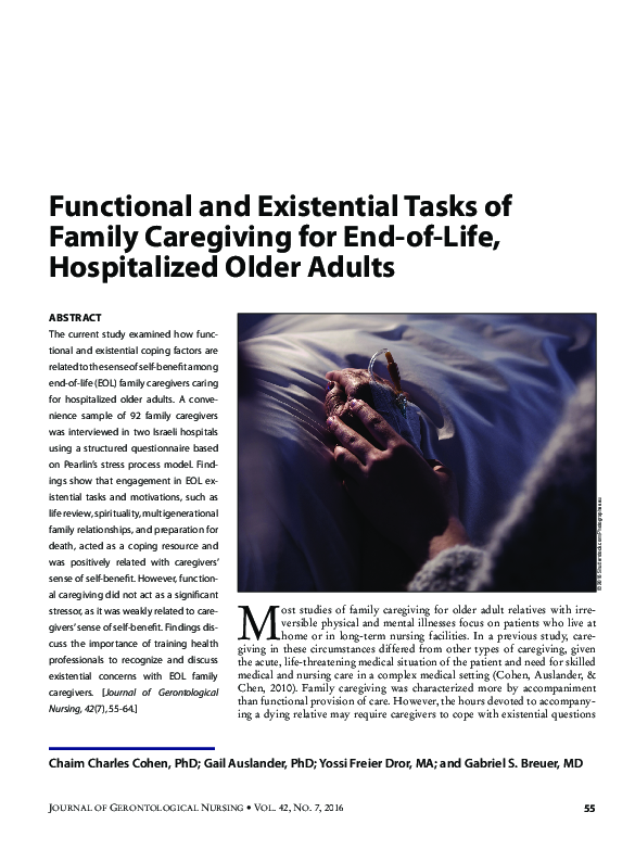 (PDF) Functional and Existential Tasks of Family Caregiving for End-of ...