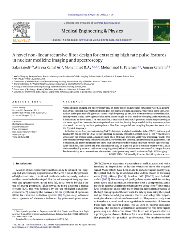 (PDF) A novel non-linear recursive filter design for extracting high ...