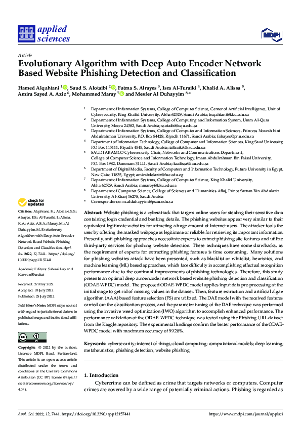 (PDF) Evolutionary Algorithm with Deep Auto Encoder Network Based ...