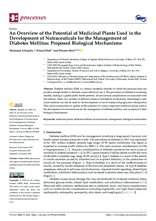 (PDF) An Overview of the Potential of Medicinal Plants Used in the ...