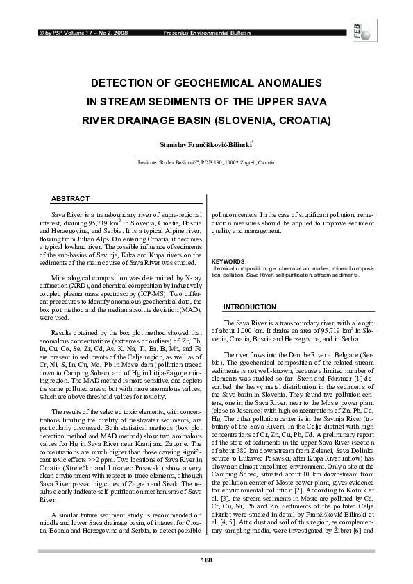 (PDF) Detection of geochemical anomalies in stream sediments of the ...