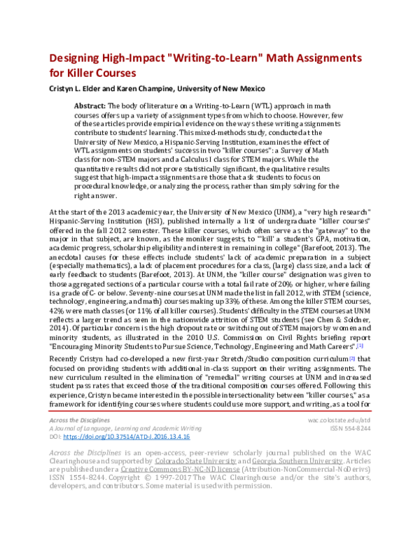 (PDF) Designing High-Impact 