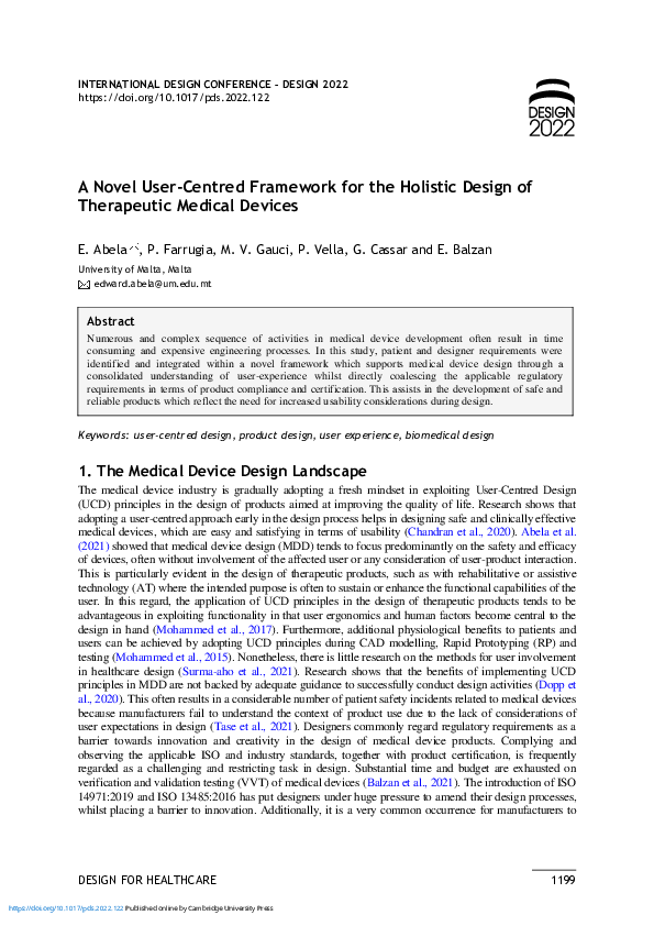 (PDF) A Novel User-Centred Framework for the Holistic Design of ...