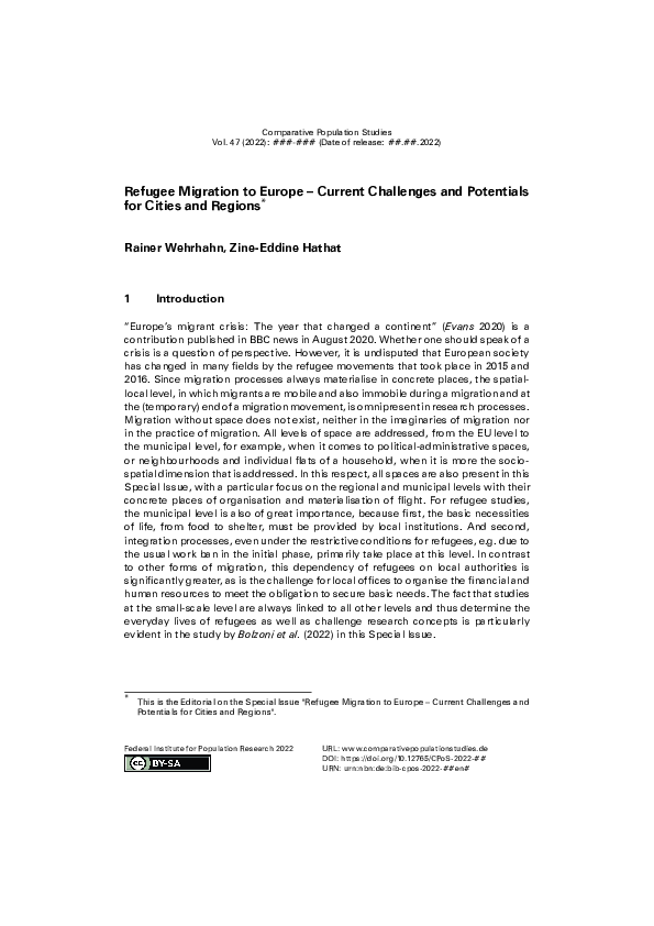 pdf-refugee-migration-to-europe-current-challenges-and-potentials