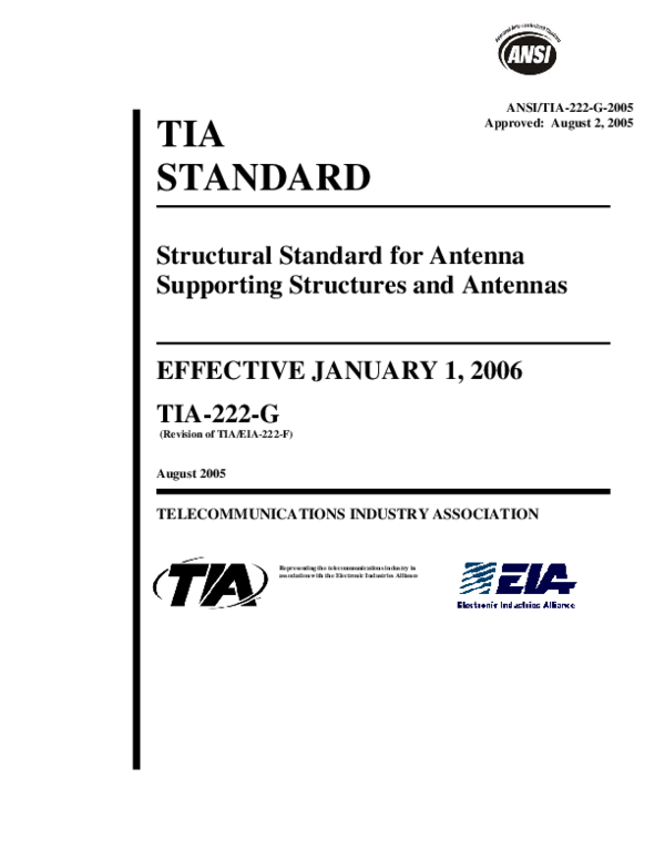 (PDF) Structural Standard for Antenna Supporting Structures and