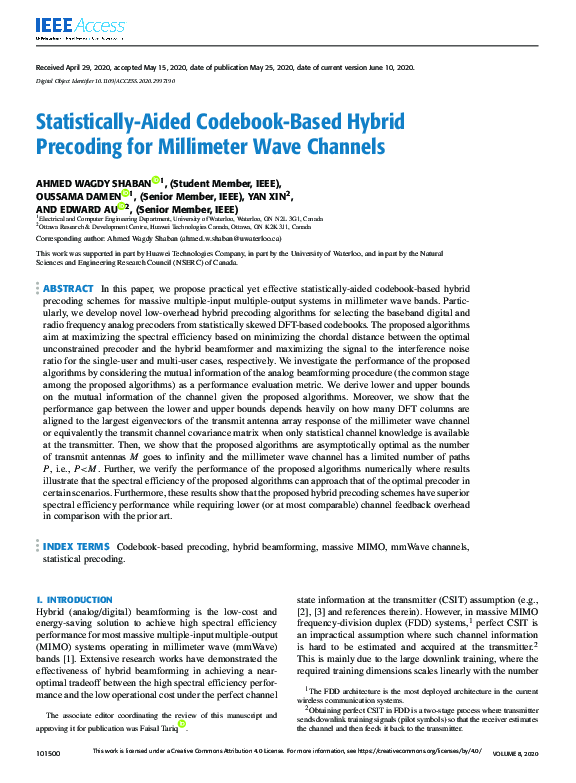 (PDF) Statistically-Aided Codebook-Based Hybrid Precoding for ...