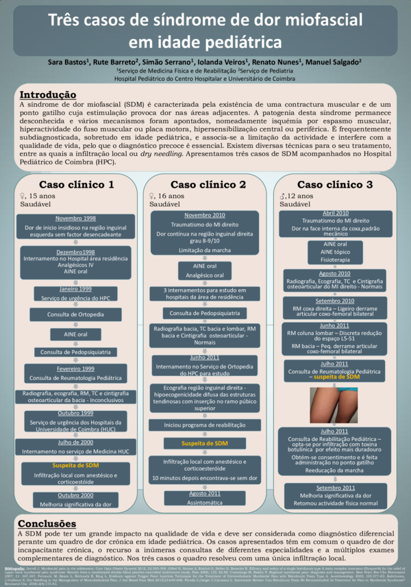 (PDF) Três casos de síndrome de dor miofascial em idade pediátrica