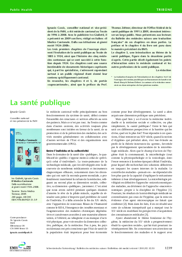 (PDF) La santé publique