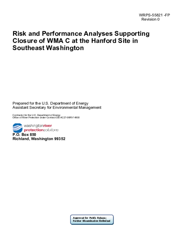 (PDF) Risk and Performance Analyses Supporting Closure of WMA C at the ...