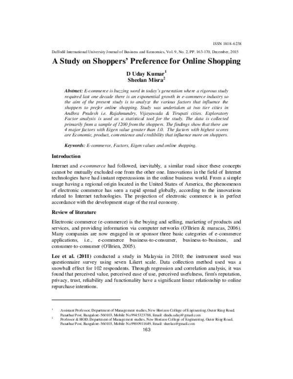 Pdf A Study On Consumer Behavior Towards Online And Offline Shopping Pdf A Study On Consumer Behavior Towards Online And Offline Shopping