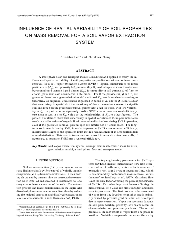 (PDF) Influence of spatial variability of soil properties on mass ...