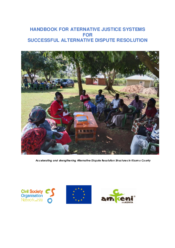 (PDF) HANDBOOK FOR ATERNATIVE JUSTICE SYSTEMS FOR SUCCESSFUL ...
