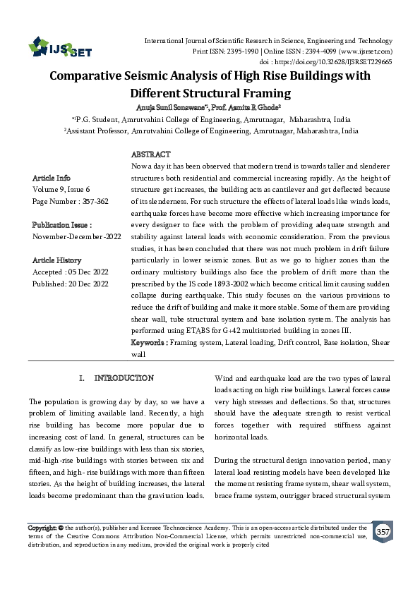 (PDF) Comparative Seismic Analysis of High Rise Buildings with ...