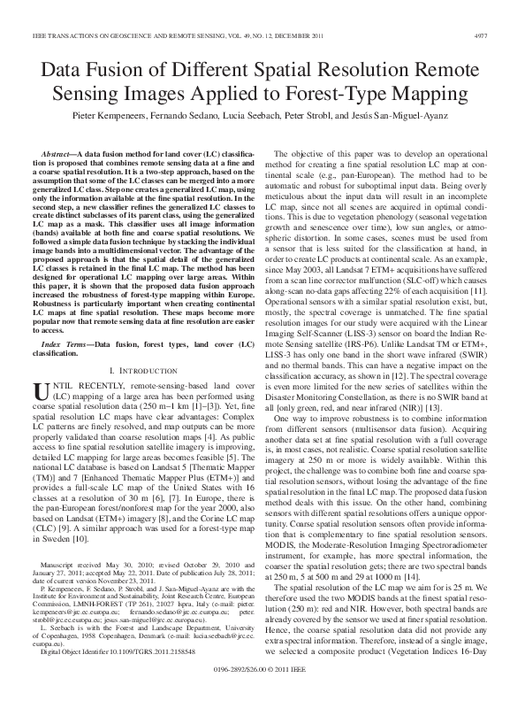 (PDF) Data Fusion of Different Spatial Resolution Remote Sensing Images ...