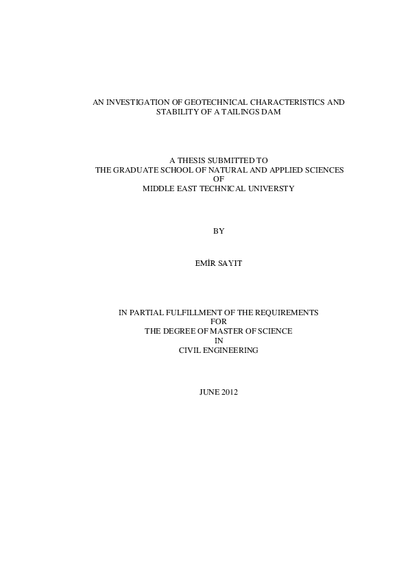 (PDF) An Investigation of Geotechnical Characteristics and Stability of ...