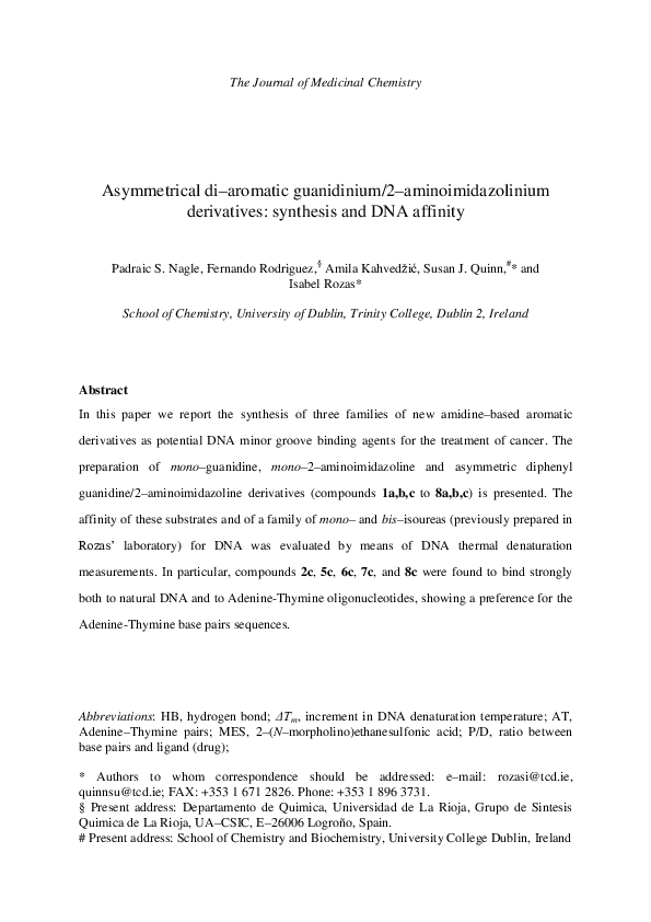 (PDF) Asymmetrical Diaromatic Guanidinium/2-Aminoimidazolinium ...