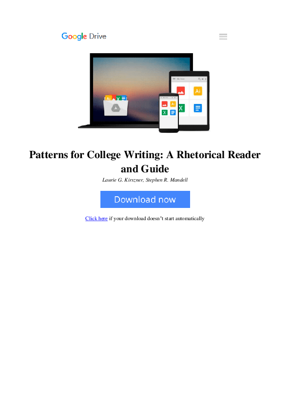 PDF) Patterns for college writing: A rhetorical reader and guide