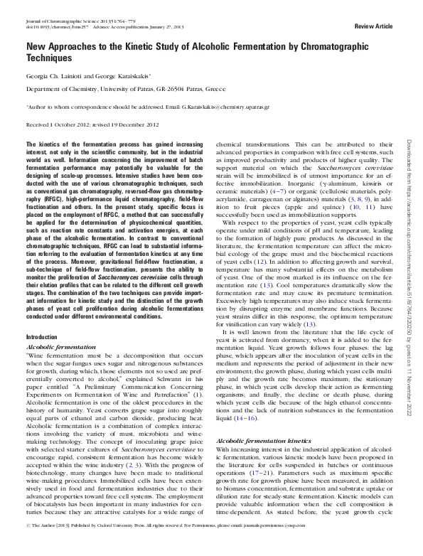 (PDF) New Approaches to the Kinetic Study of Alcoholic Fermentation by ...