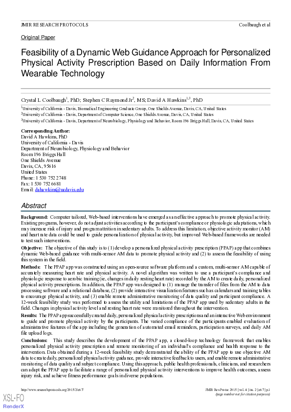 (PDF) Feasibility of a dynamic web guidance approach for personalized ...