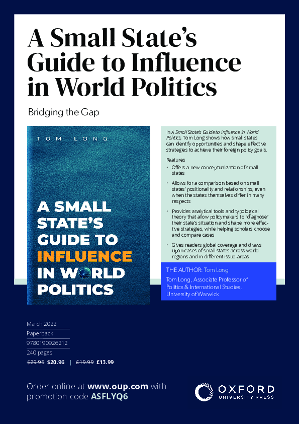 (PDF) Long - A Small State's Guide to Influence in World Politics